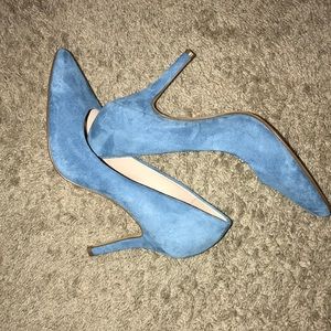 Nine West Blue Suede Shoes